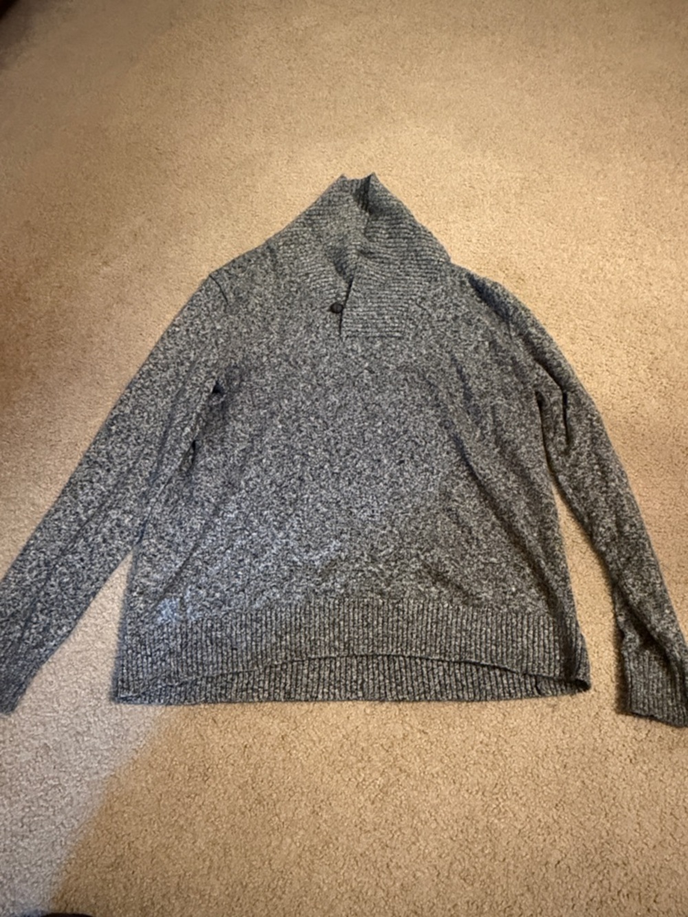 Goodfellow & Co Gray Turtleneck Button-Front Knit Sweater